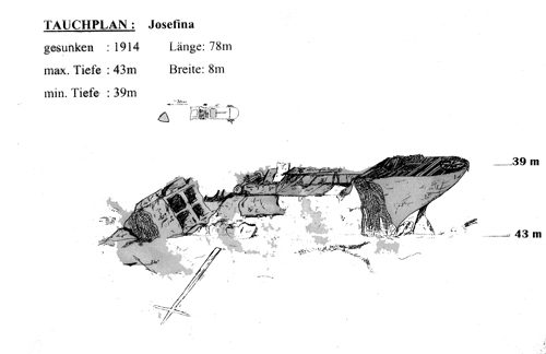 Wreck Josephine, underwater photo 2